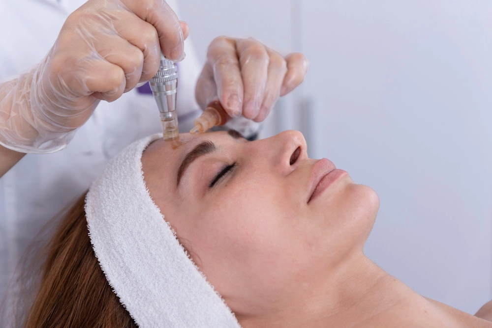 Image of women getting a facial