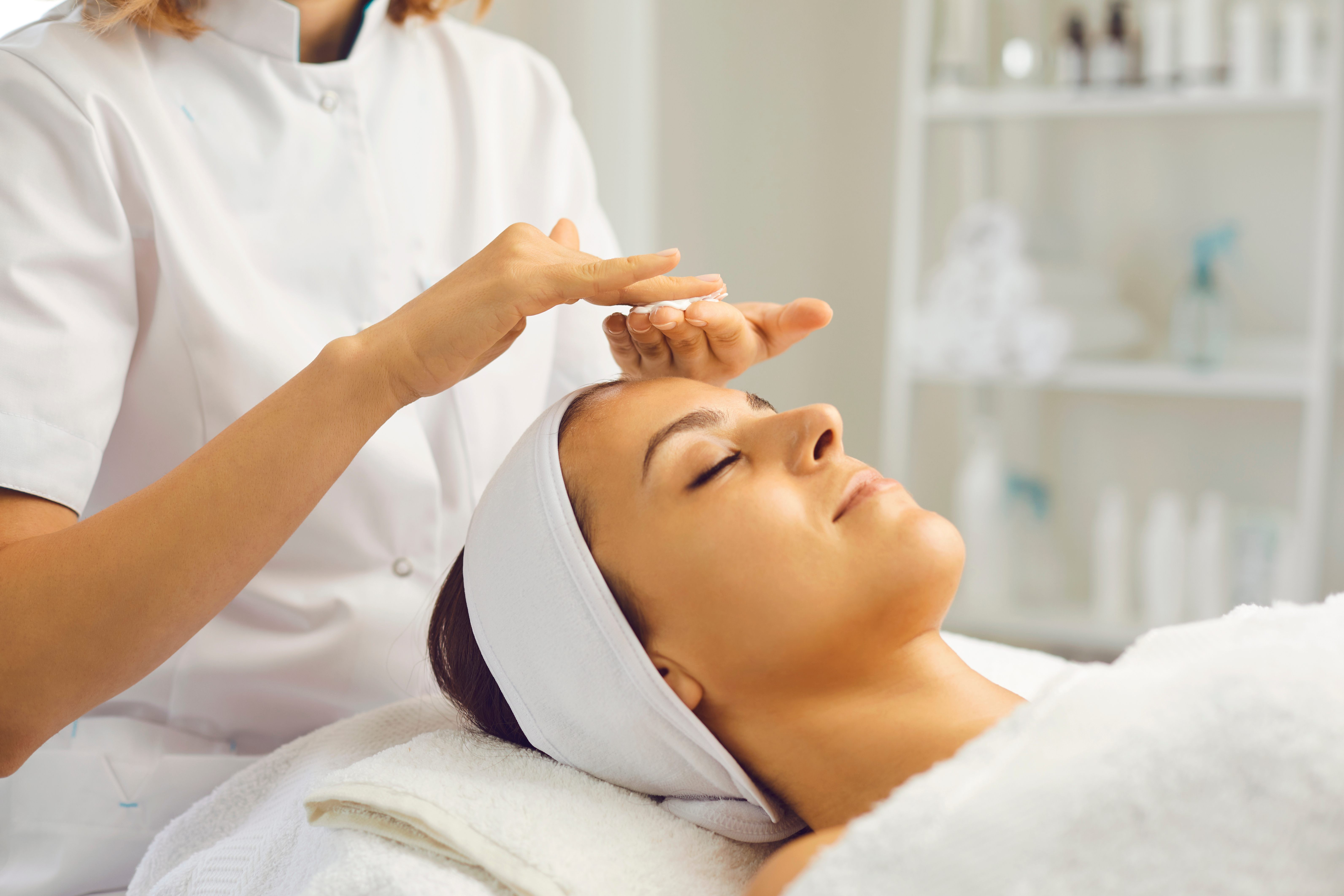 Professional facial treatment at Esthetically Rosie